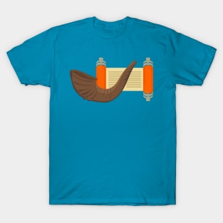 Yom Kippur Rosh Hashanah Torah Shofar T-Shirt